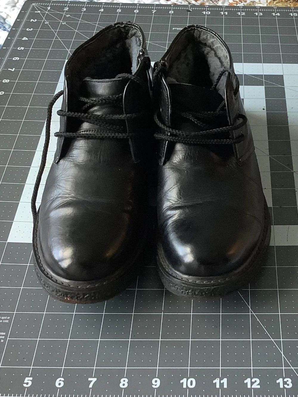 Highlander Tofa Men Soes Winter Boots Genuine Leather, Size 10, Black